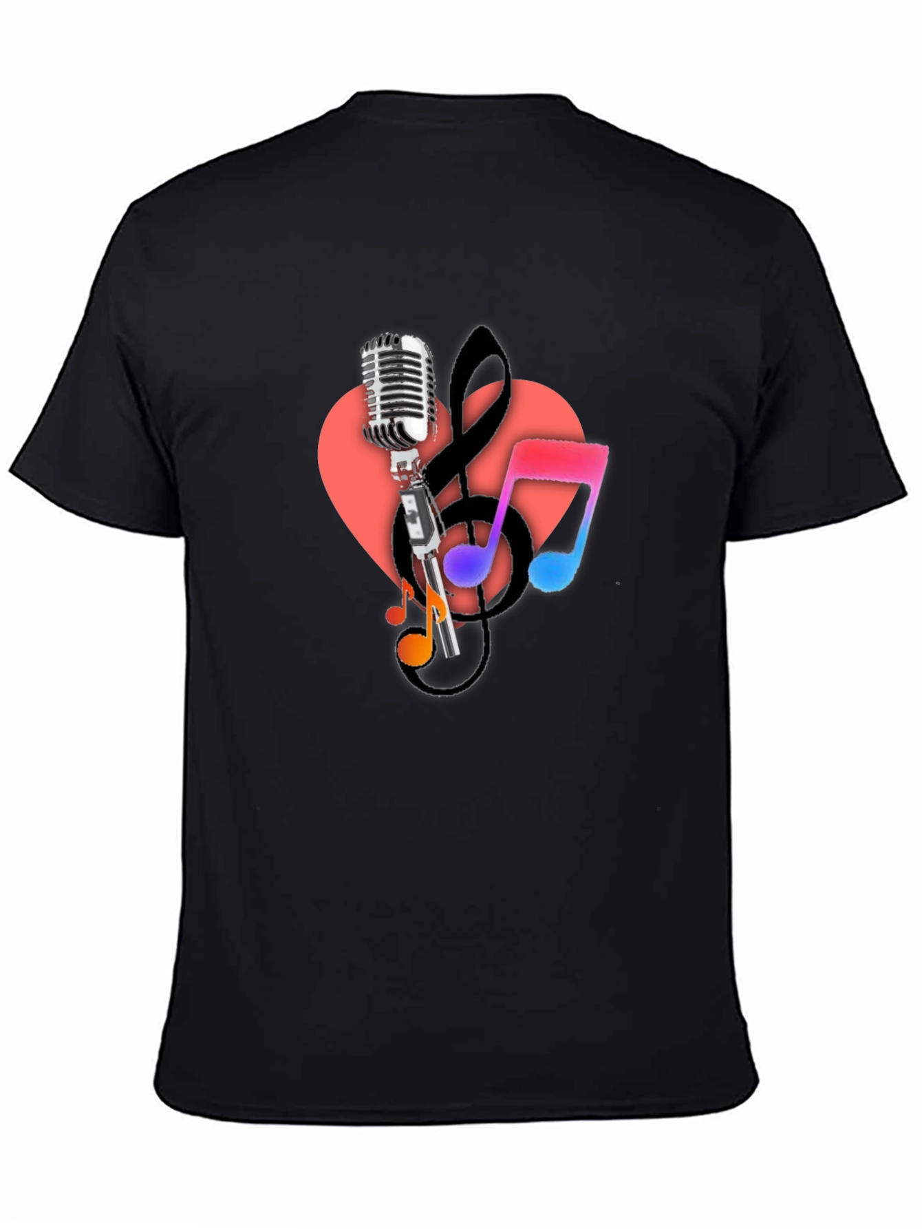 Music Lovers Black Graphic Tee