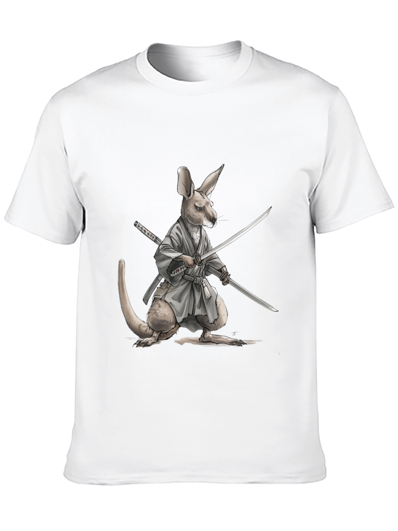 Kangaroo Samurai T-Shirt - Martial Arts Funny Tee