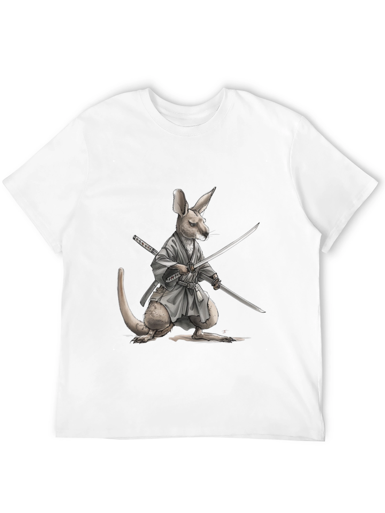 Kangaroo Samurai T-Shirt - Martial Arts Funny Tee