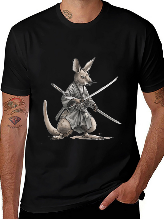 Kangaroo Samurai T-Shirt - Martial Arts Funny Tee