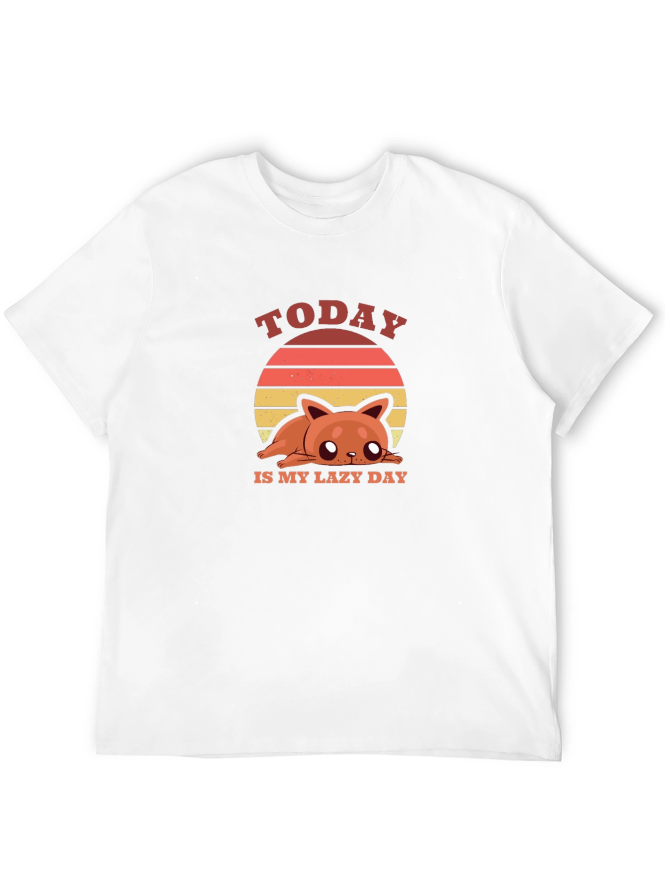 Lazy Day Cat T-Shirt - Soft Cotton Tee