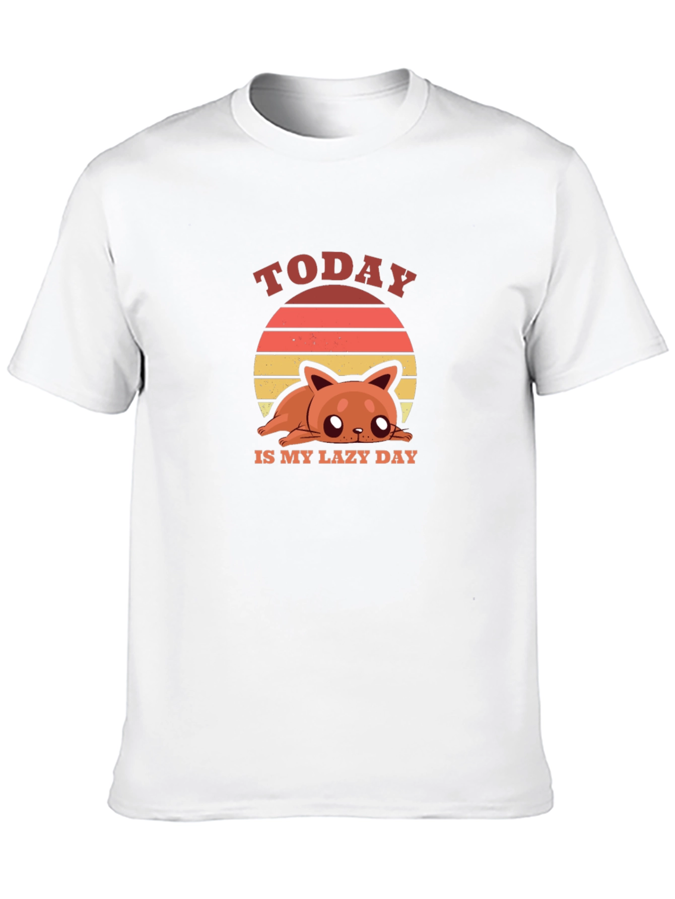 Lazy Day Cat T-Shirt - Soft Cotton Tee