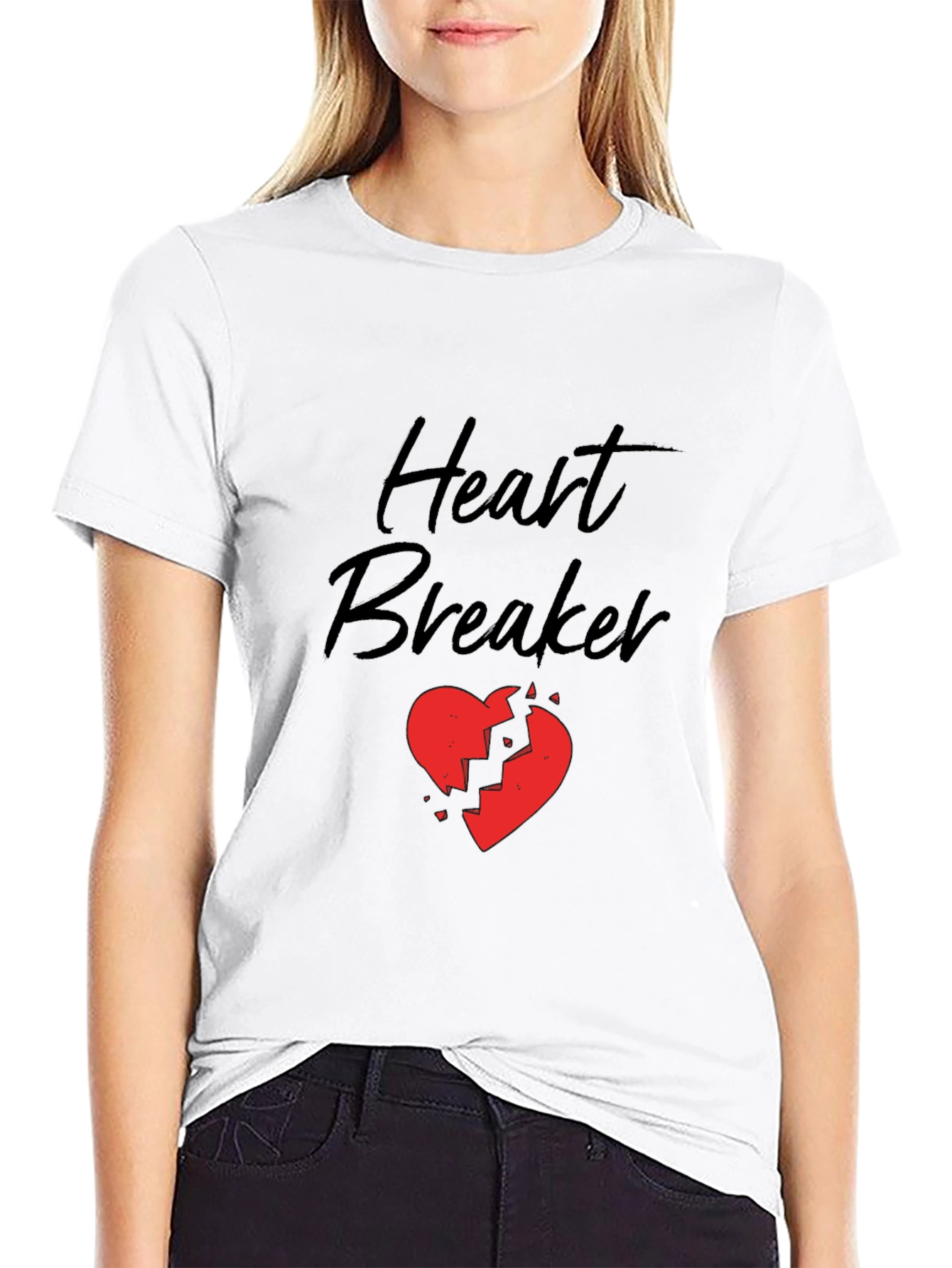 Heart Breaker Graphic Tee - Black
