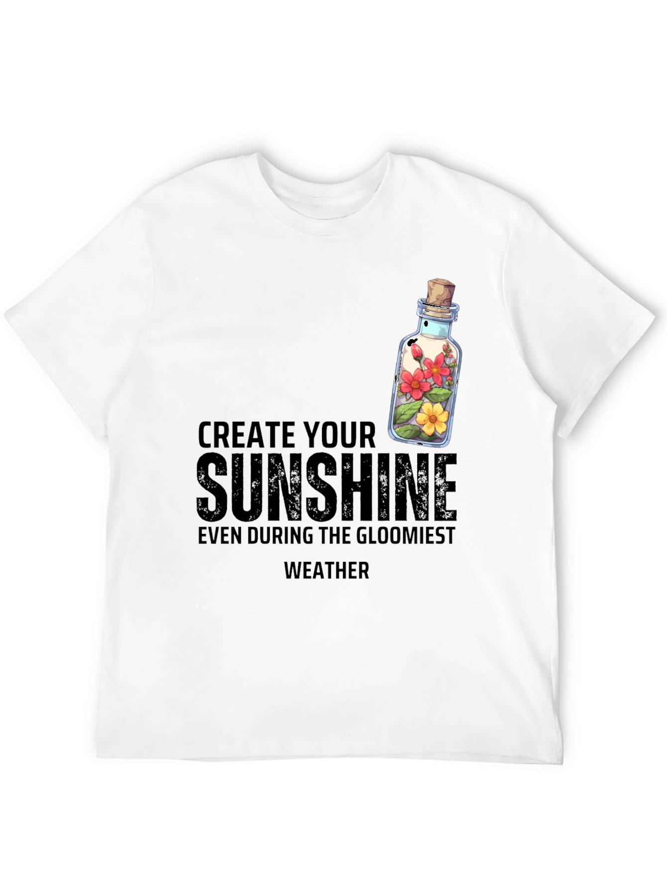 Create Your Sunshine Graphic Tee - Positive Vibes
