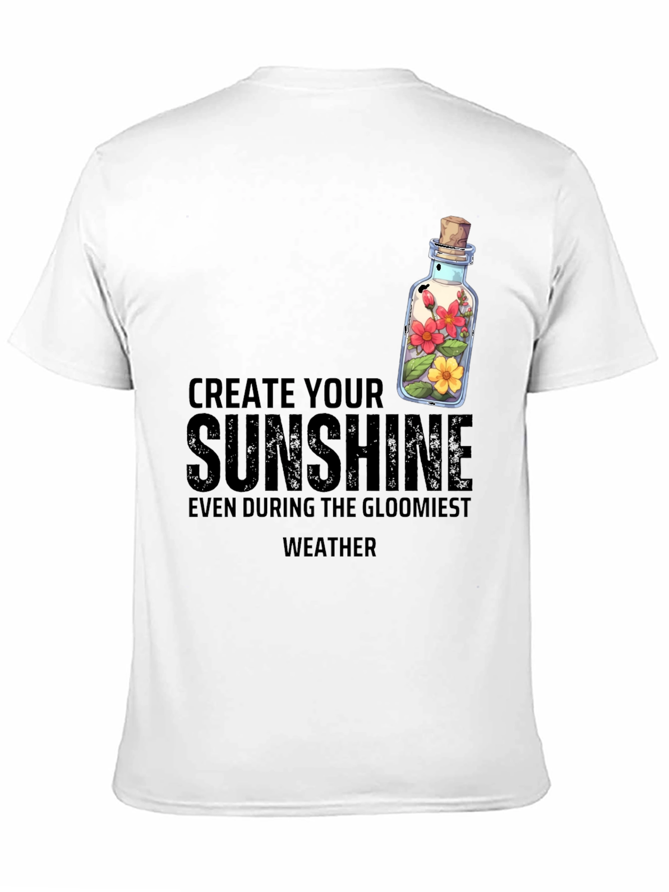 Create Your Sunshine Graphic Tee - Positive Vibes