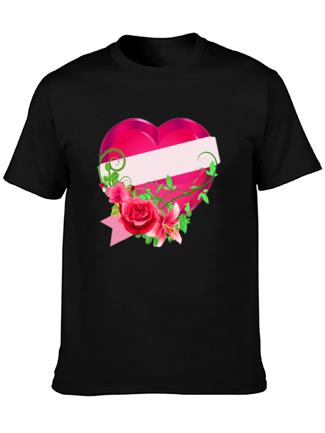Floral Heart Graphic T-Shirt
