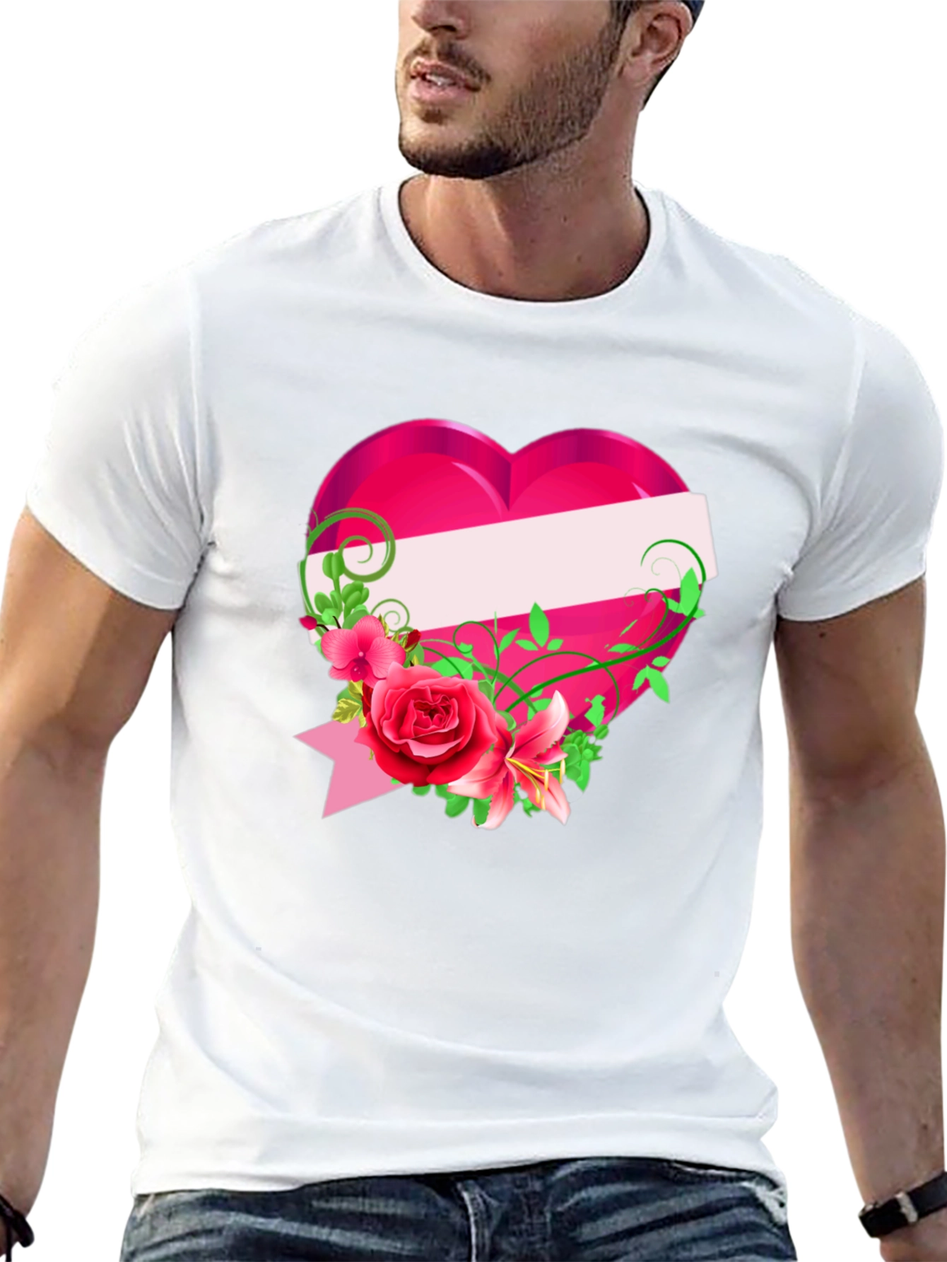Floral Heart Graphic T-Shirt