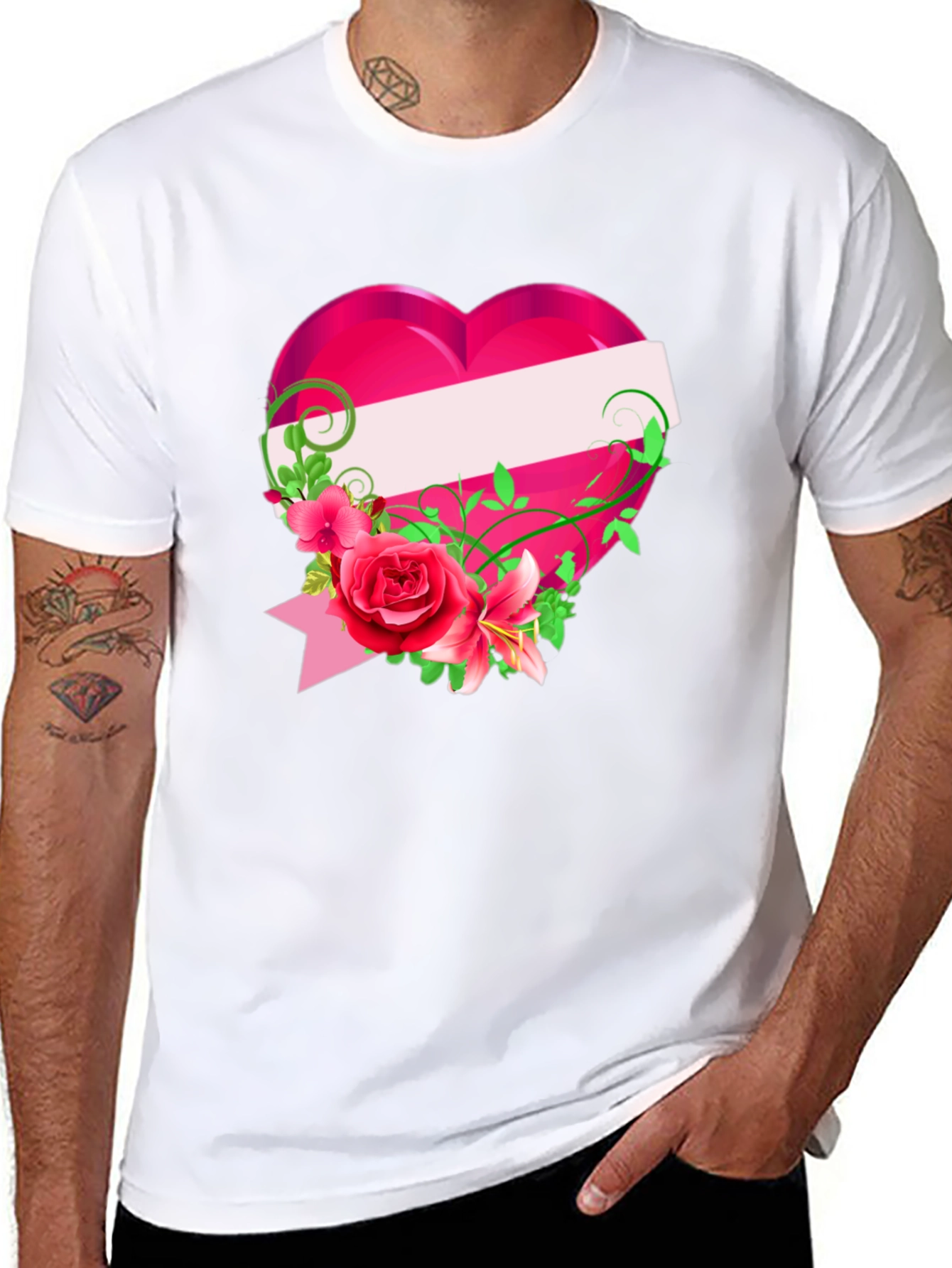 Floral Heart Graphic T-Shirt