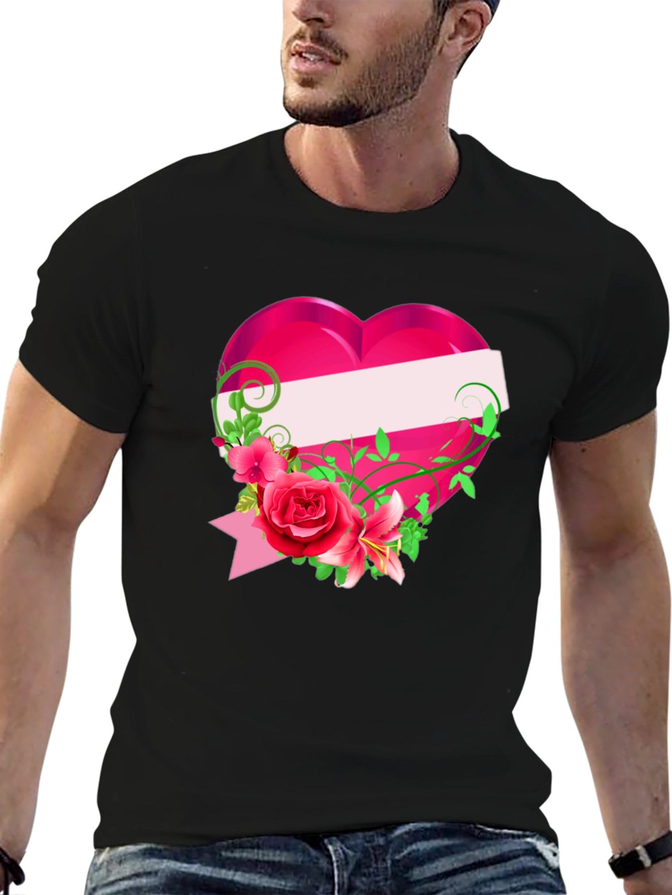 Floral Heart Graphic T-Shirt