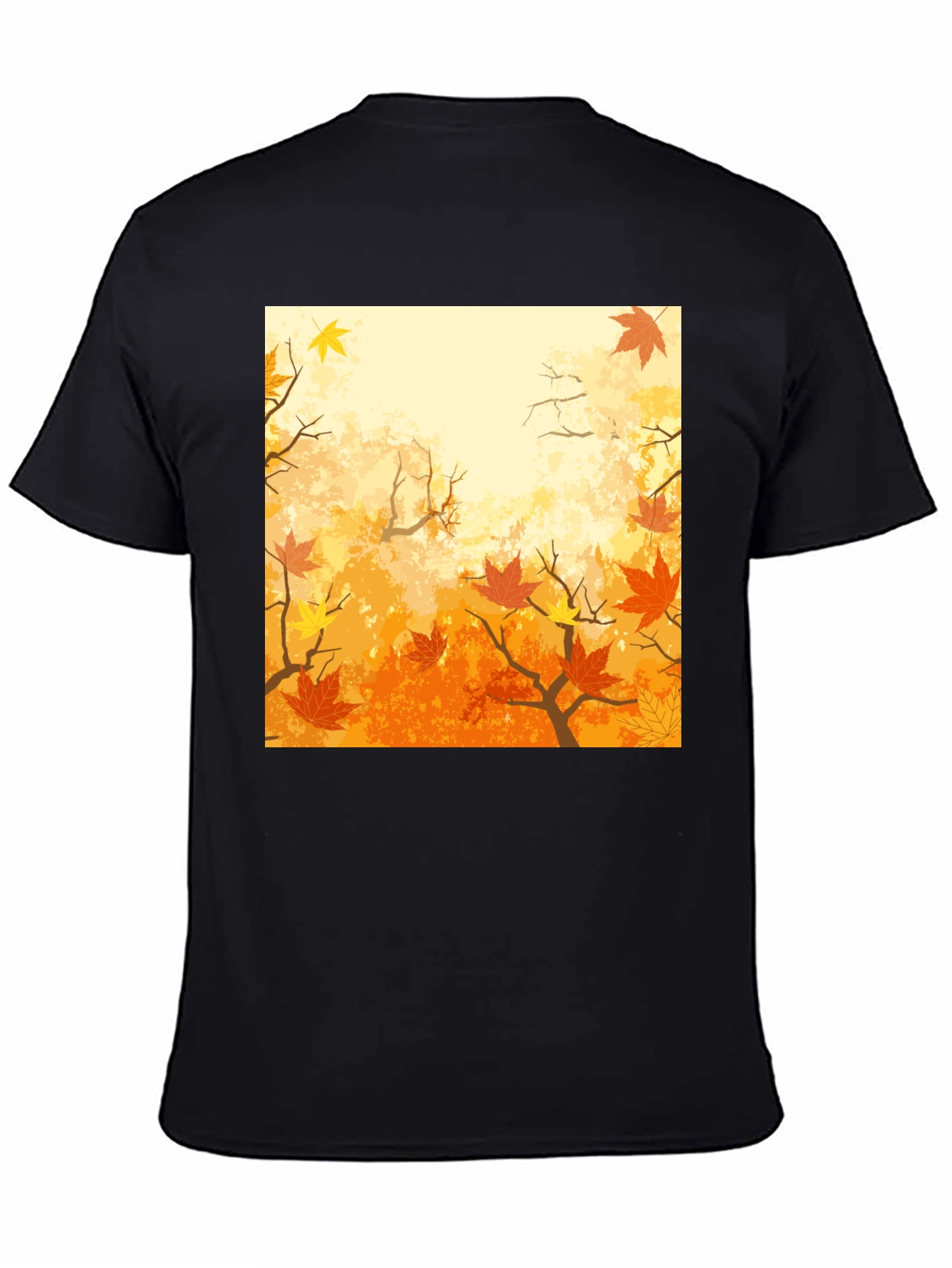 Autumn Leaves Graphic T-Shirt - Black