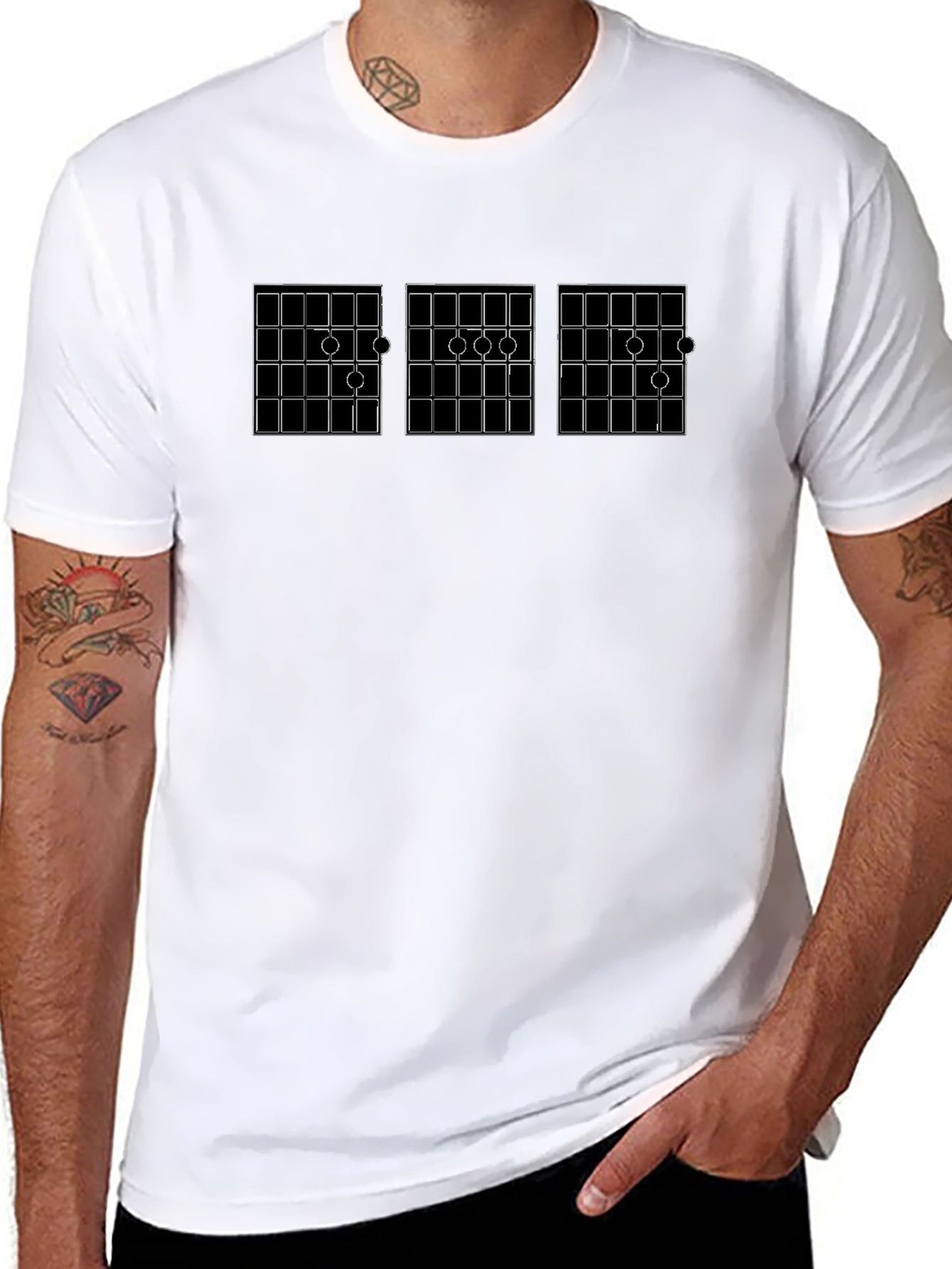 Guitar Chord Chart Graphic T-Shirt