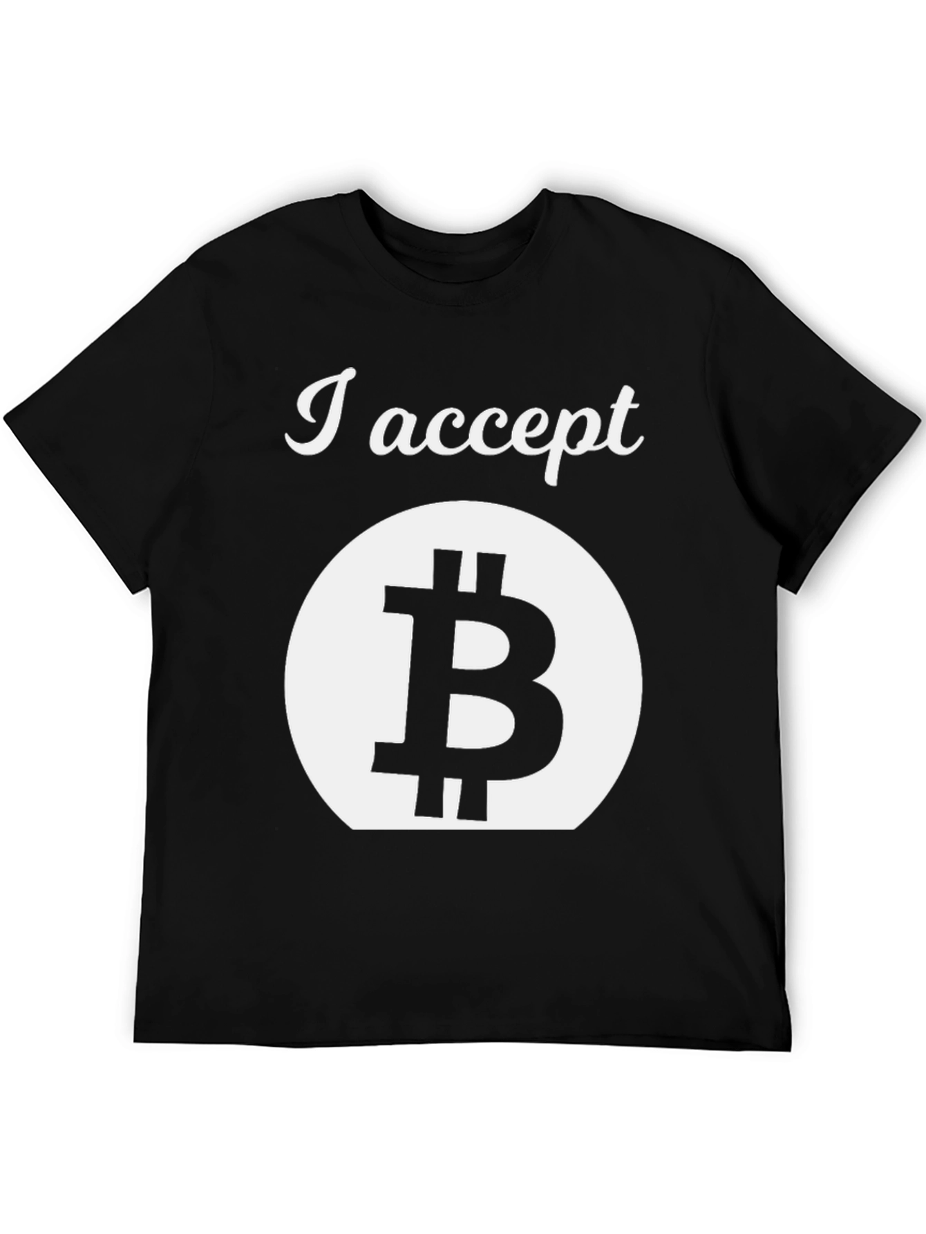 I Accept Bitcoin Graphic Tee - Crypto Currency Shirt