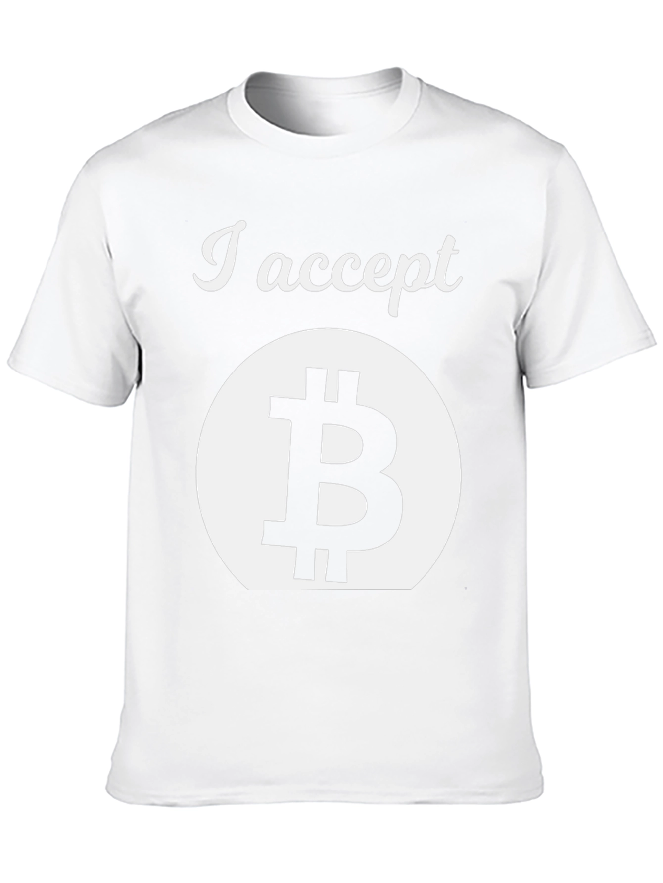 I Accept Bitcoin Graphic Tee - Crypto Currency Shirt
