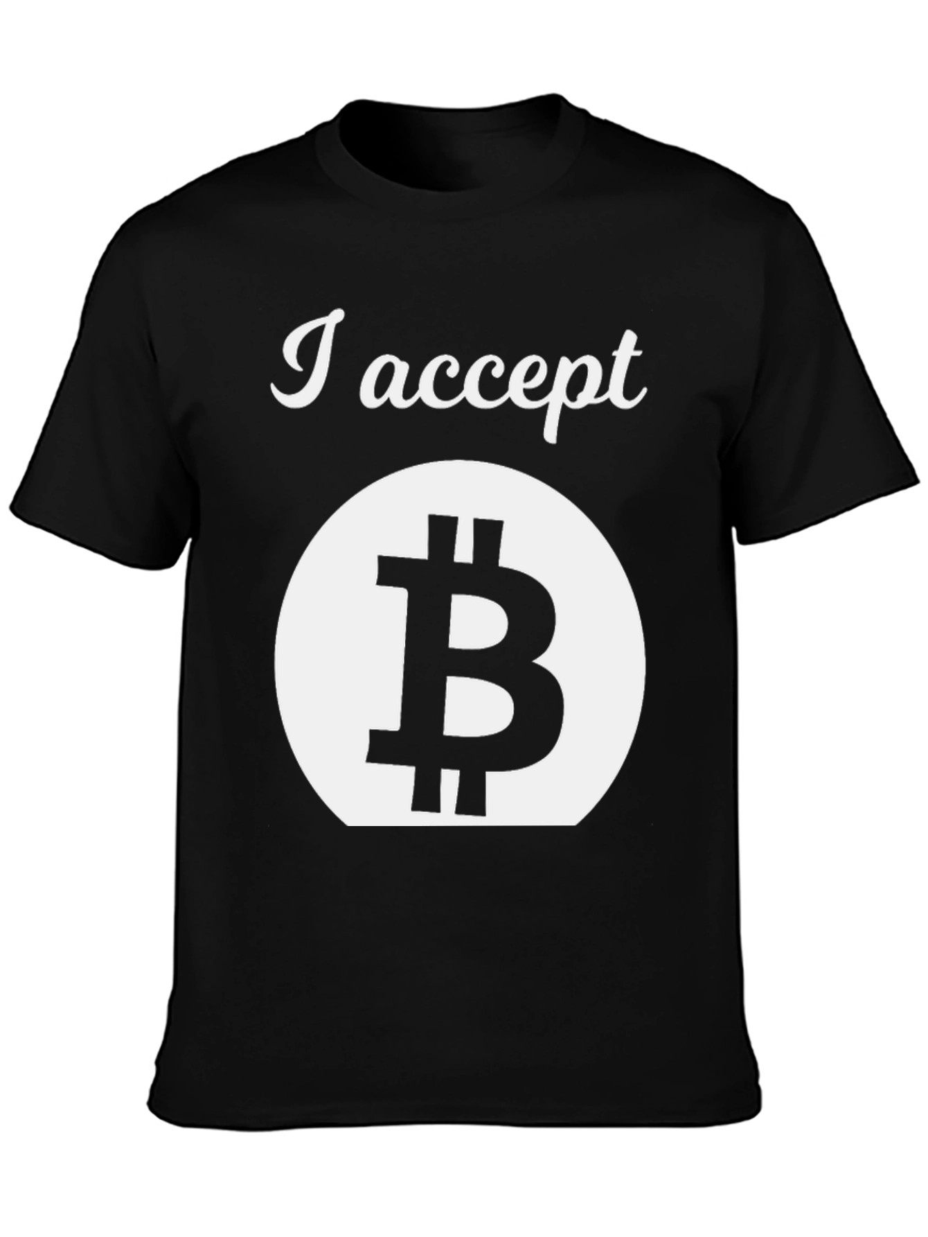 I Accept Bitcoin Graphic Tee - Crypto Currency Shirt