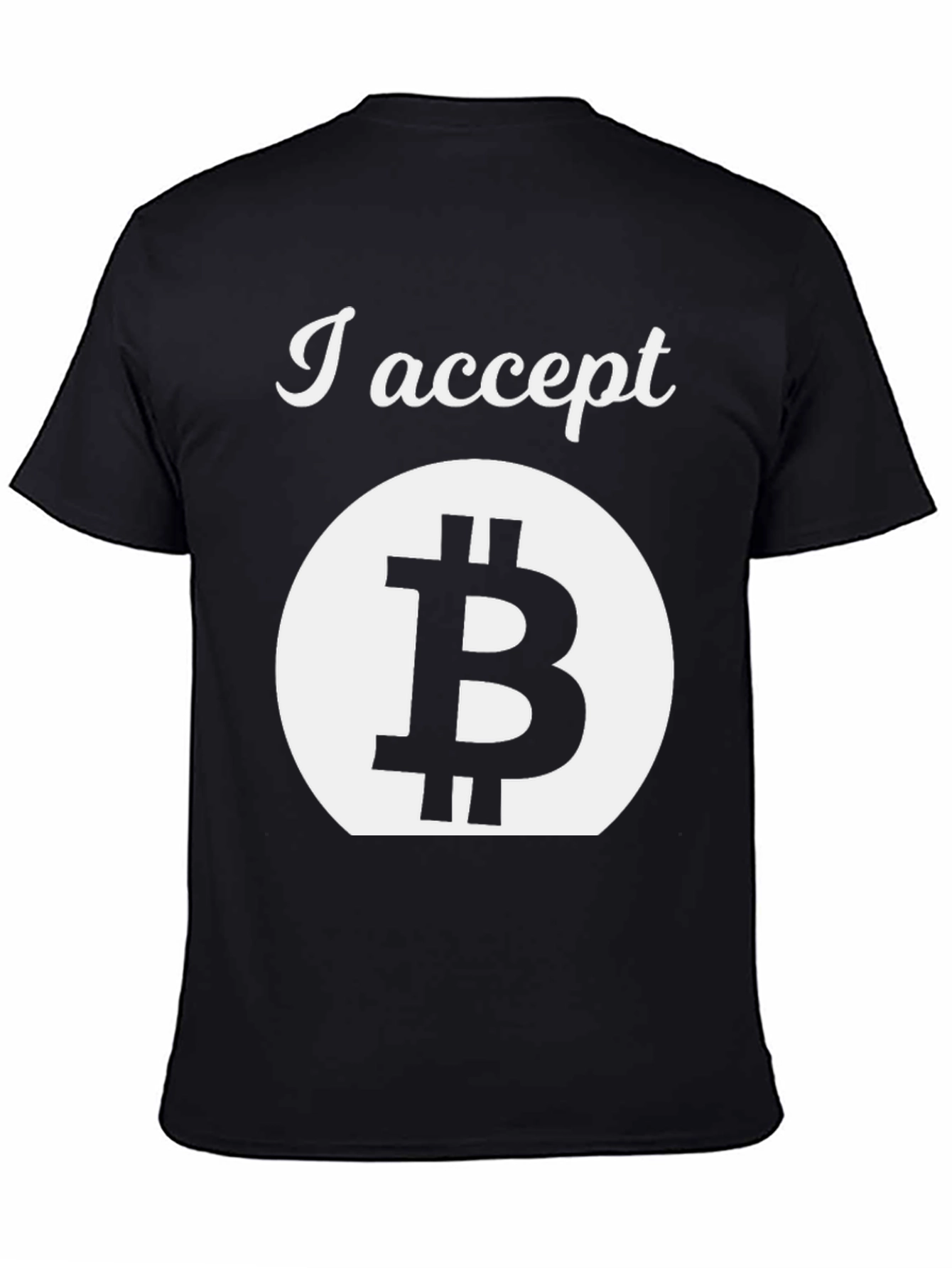 I Accept Bitcoin Graphic Tee - Crypto Currency Shirt