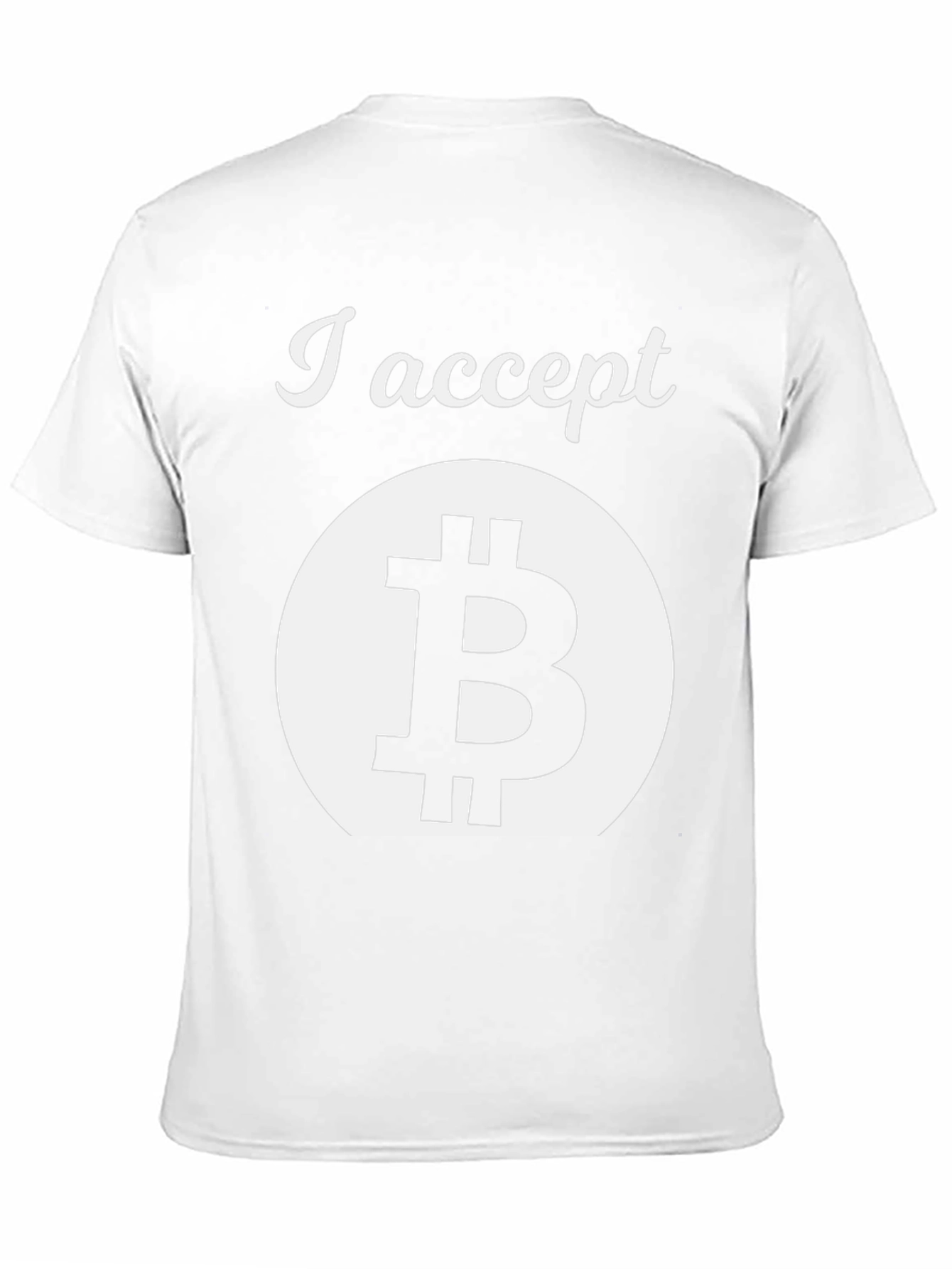 I Accept Bitcoin Graphic Tee - Crypto Currency Shirt