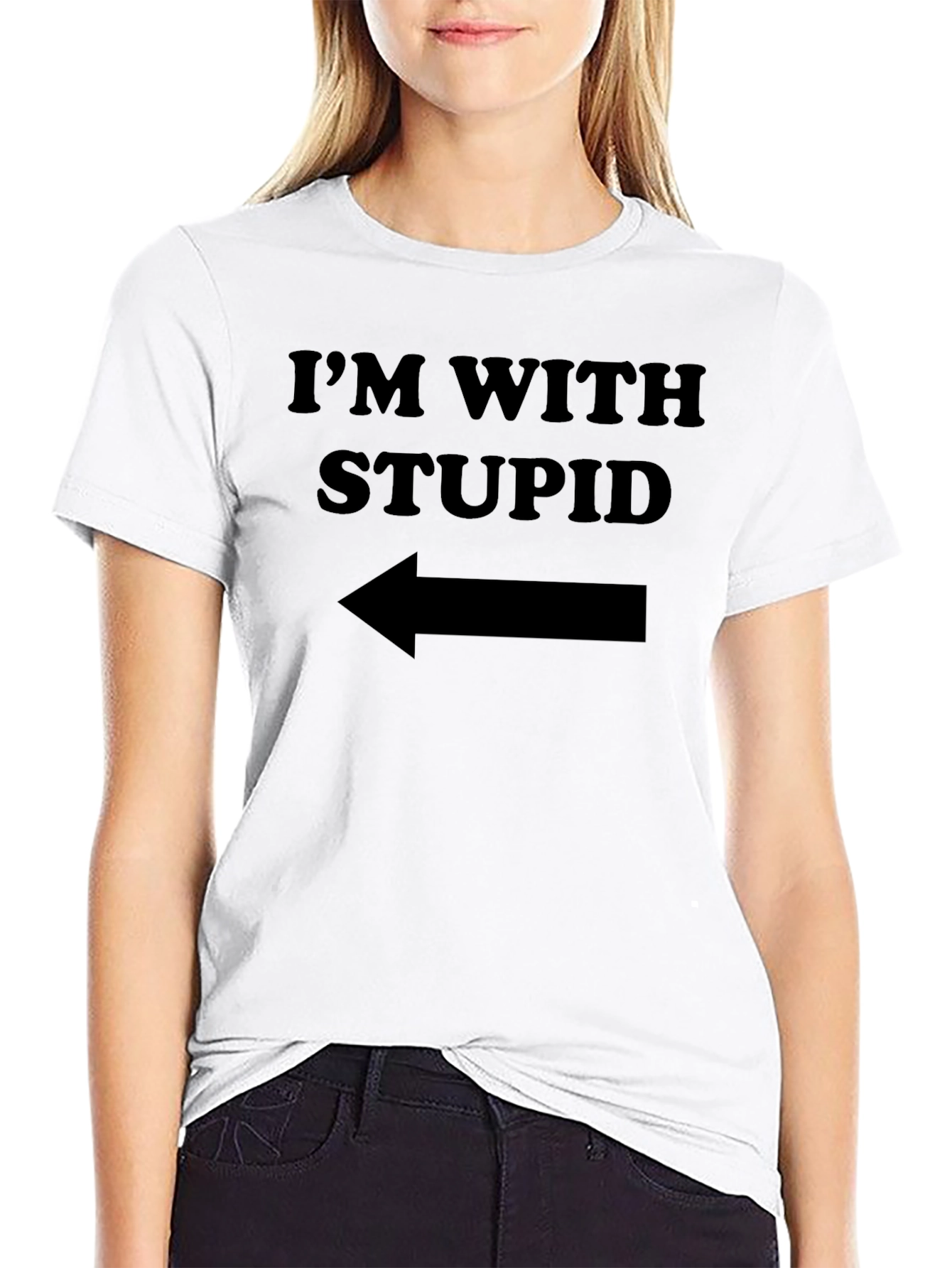 Im With Stupid T-Shirt - Novelty Humor Tee