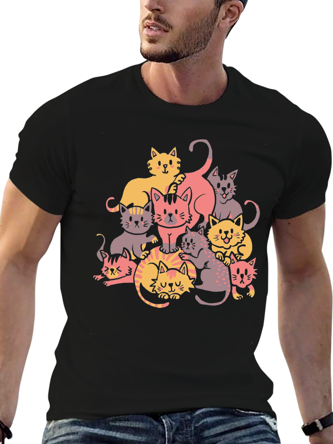 Cats Graphic Tee - Fun & Stylish