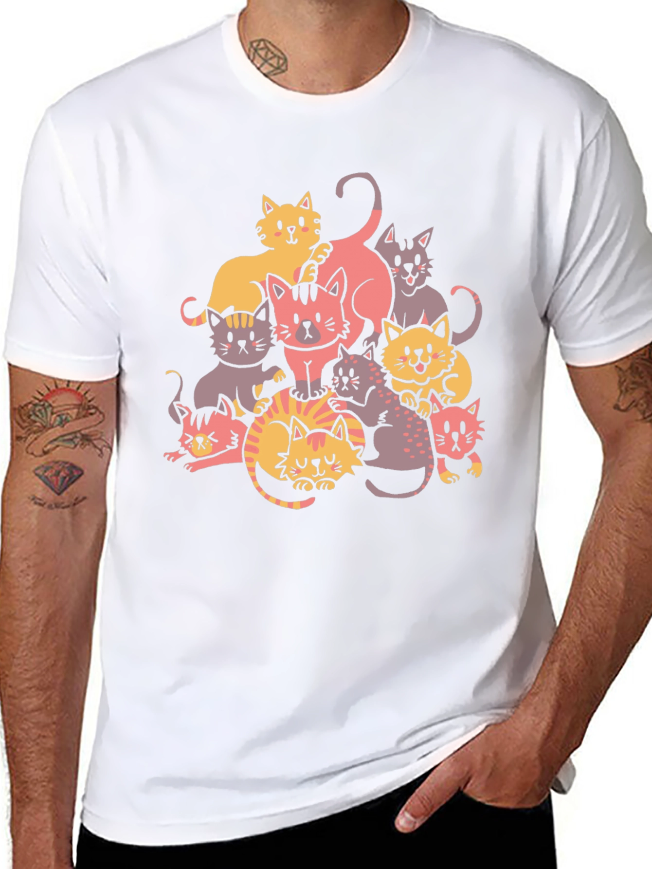 Cats Graphic Tee - Fun & Stylish