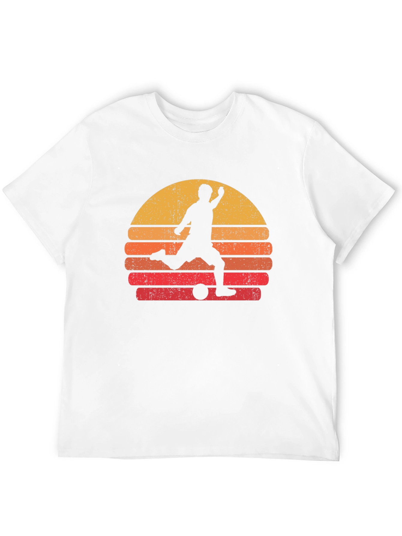 Retro Soccer Sunset Graphic Tee - Black