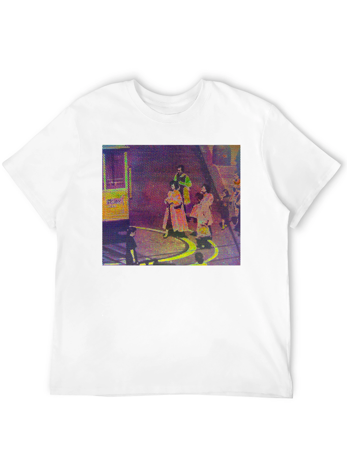 Retro Graphic Print Black T-Shirt