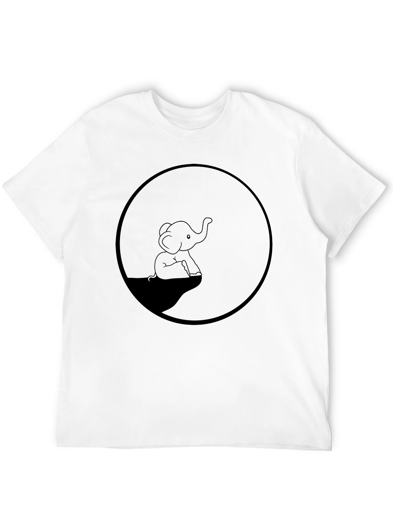 Elephant Graphic Tee - Classic Black Cotton T-Shirt