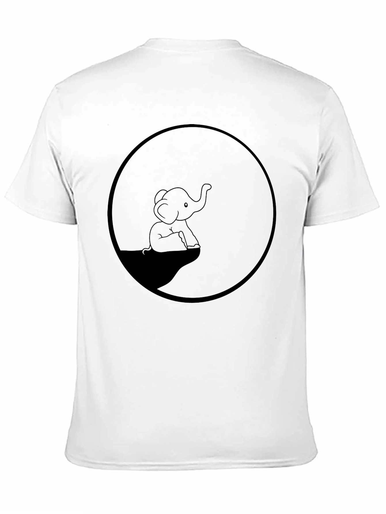 Elephant Graphic Tee - Classic Black Cotton T-Shirt