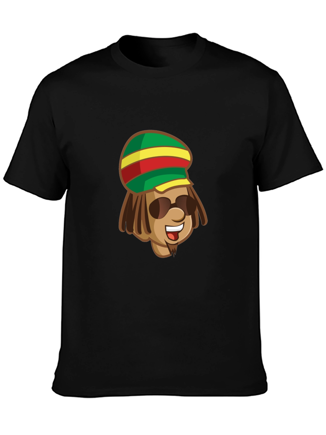 Rasta Man Graphic Black T-Shirt