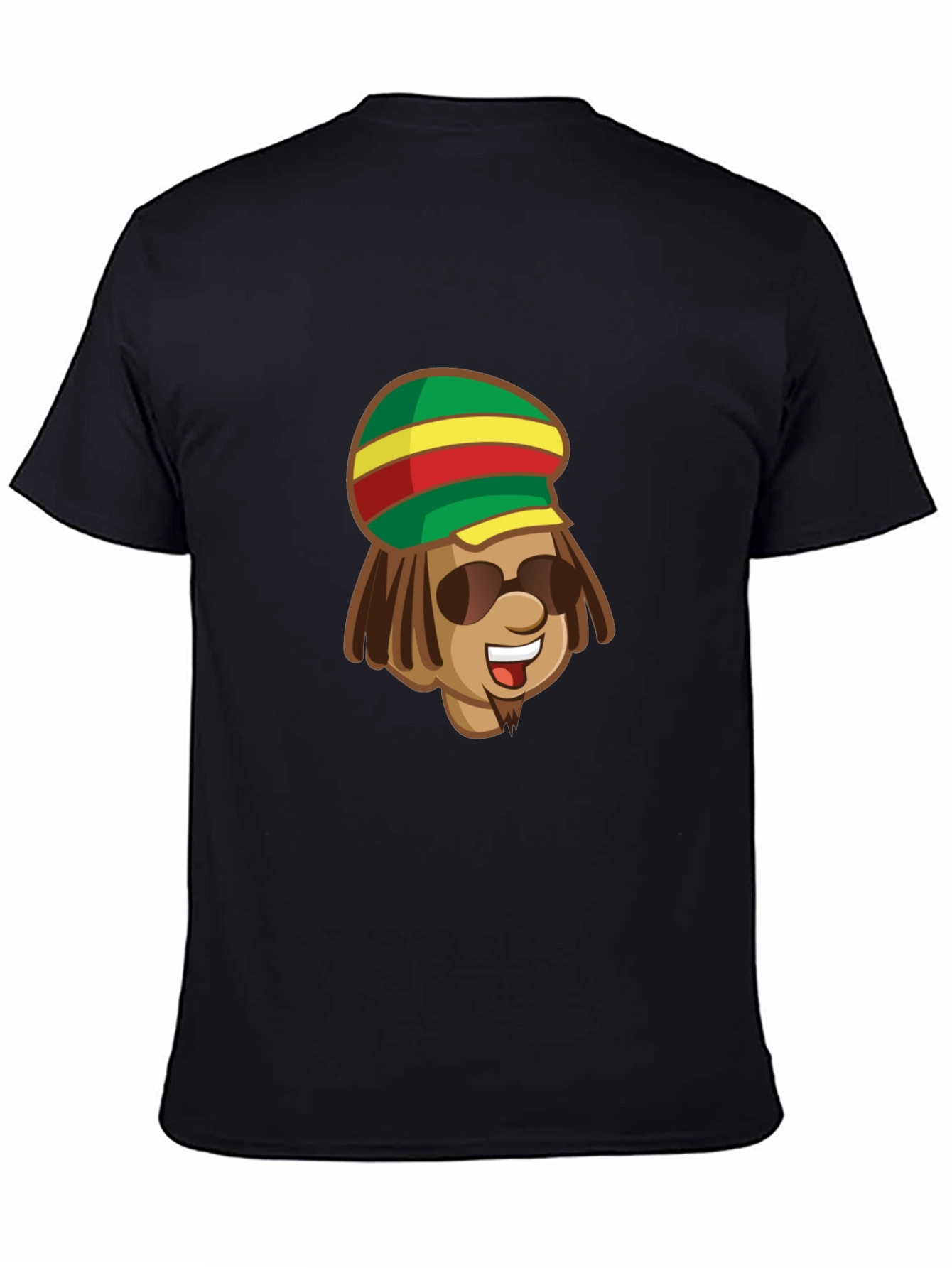 Rasta Man Graphic Black T-Shirt