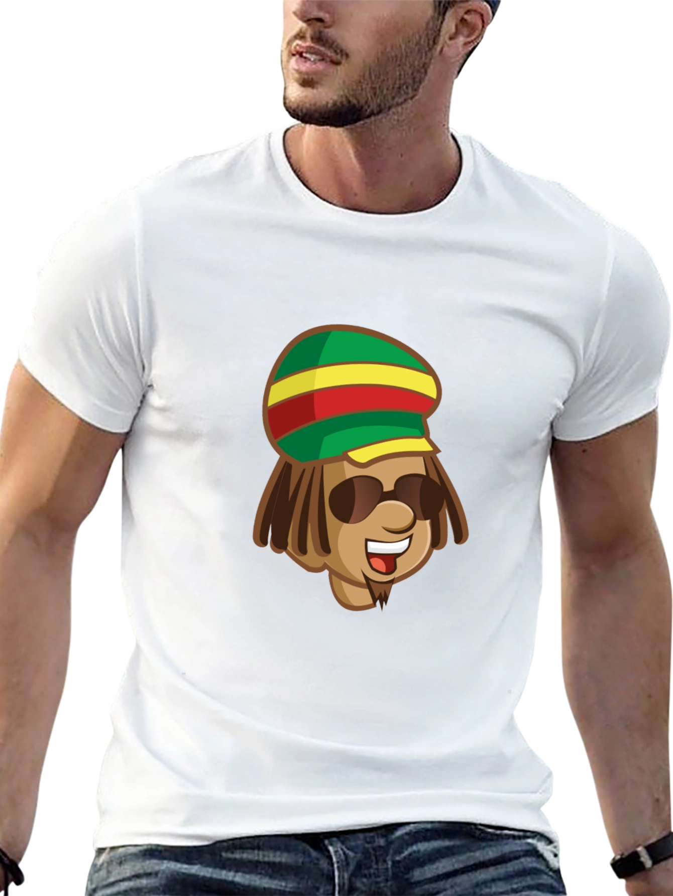 Rasta Man Graphic Black T-Shirt