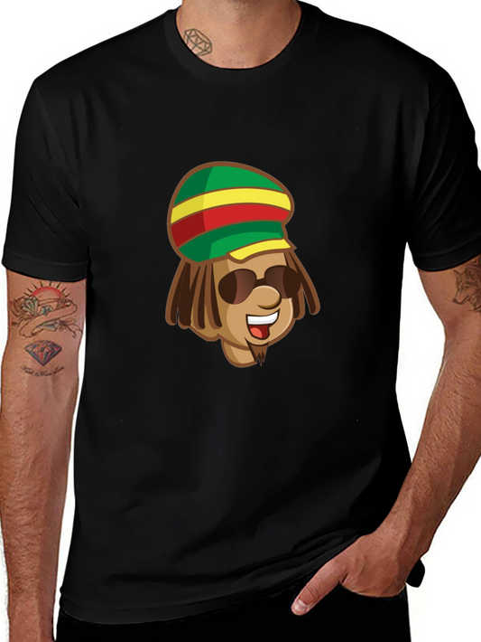 Rasta Man Graphic Black T-Shirt