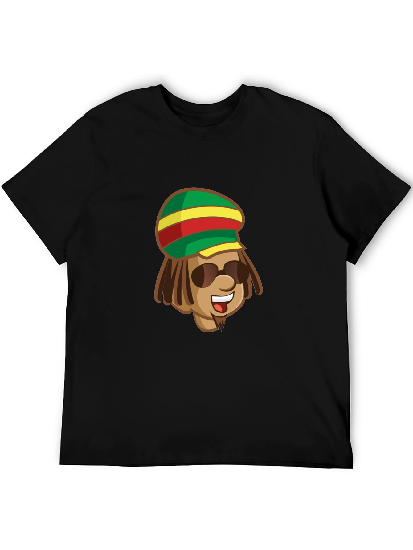 Rasta Man Graphic Black T-Shirt