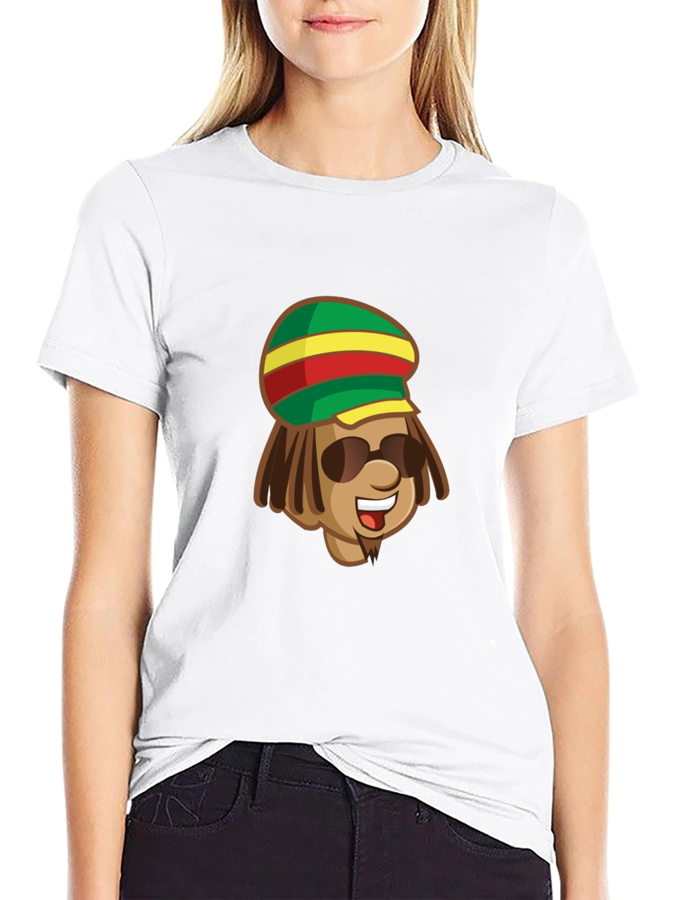 Rasta Man Graphic Black T-Shirt