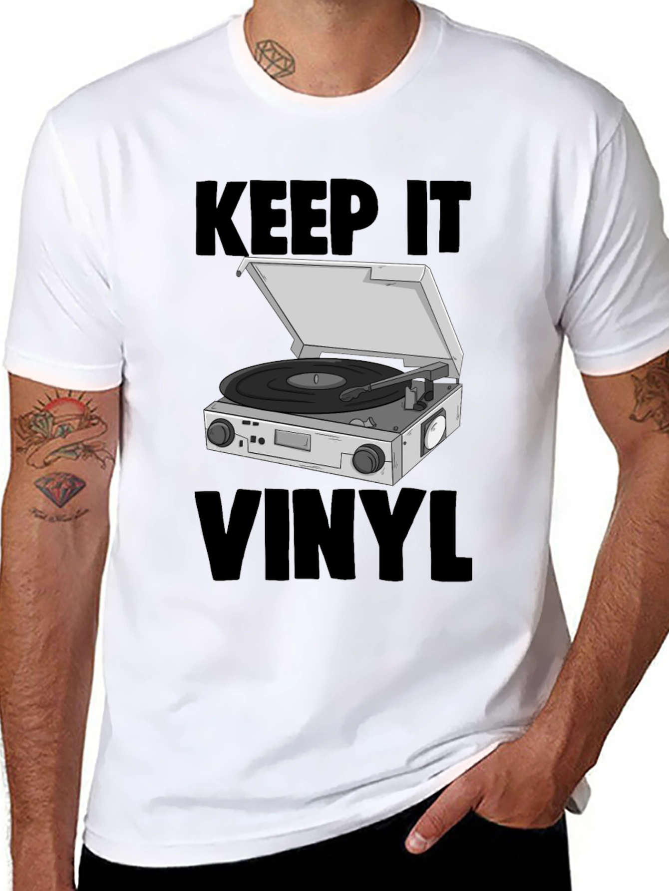 Keep it Vinyl T-Shirt - Retro Music Lover Tee