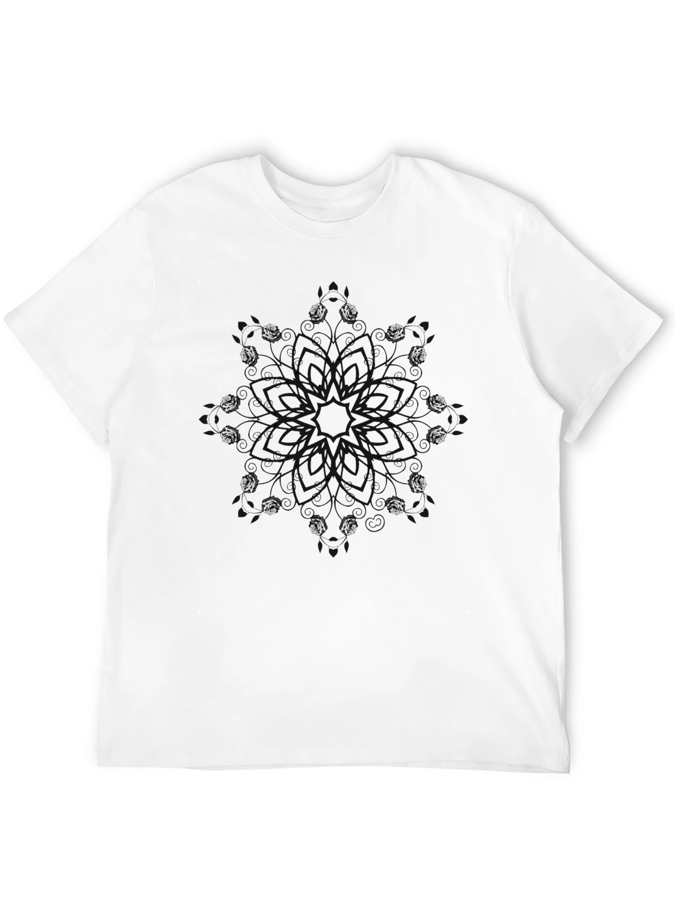 Abstract Pattern Black Graphic Tee