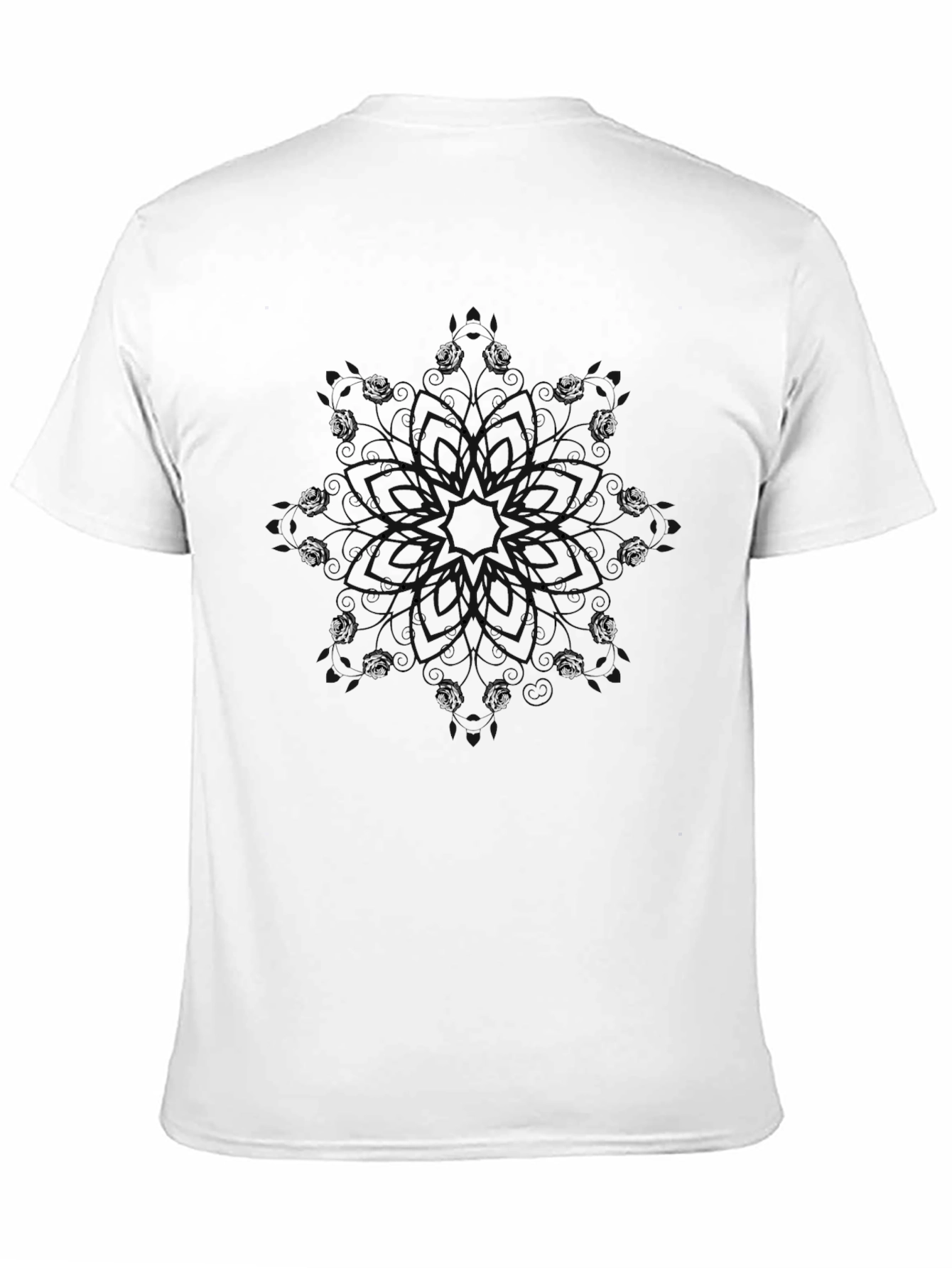Abstract Pattern Black Graphic Tee