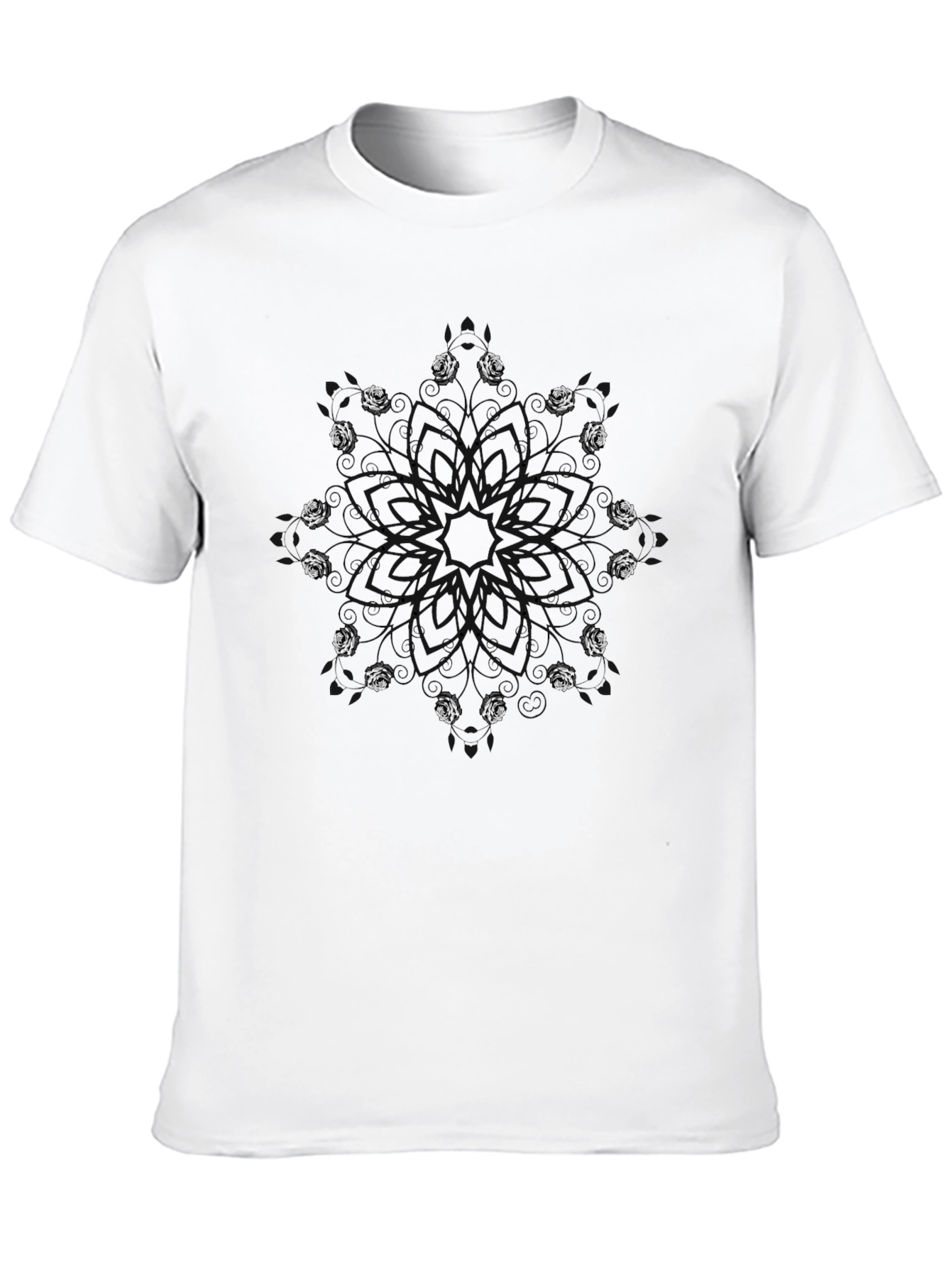 Abstract Pattern Black Graphic Tee