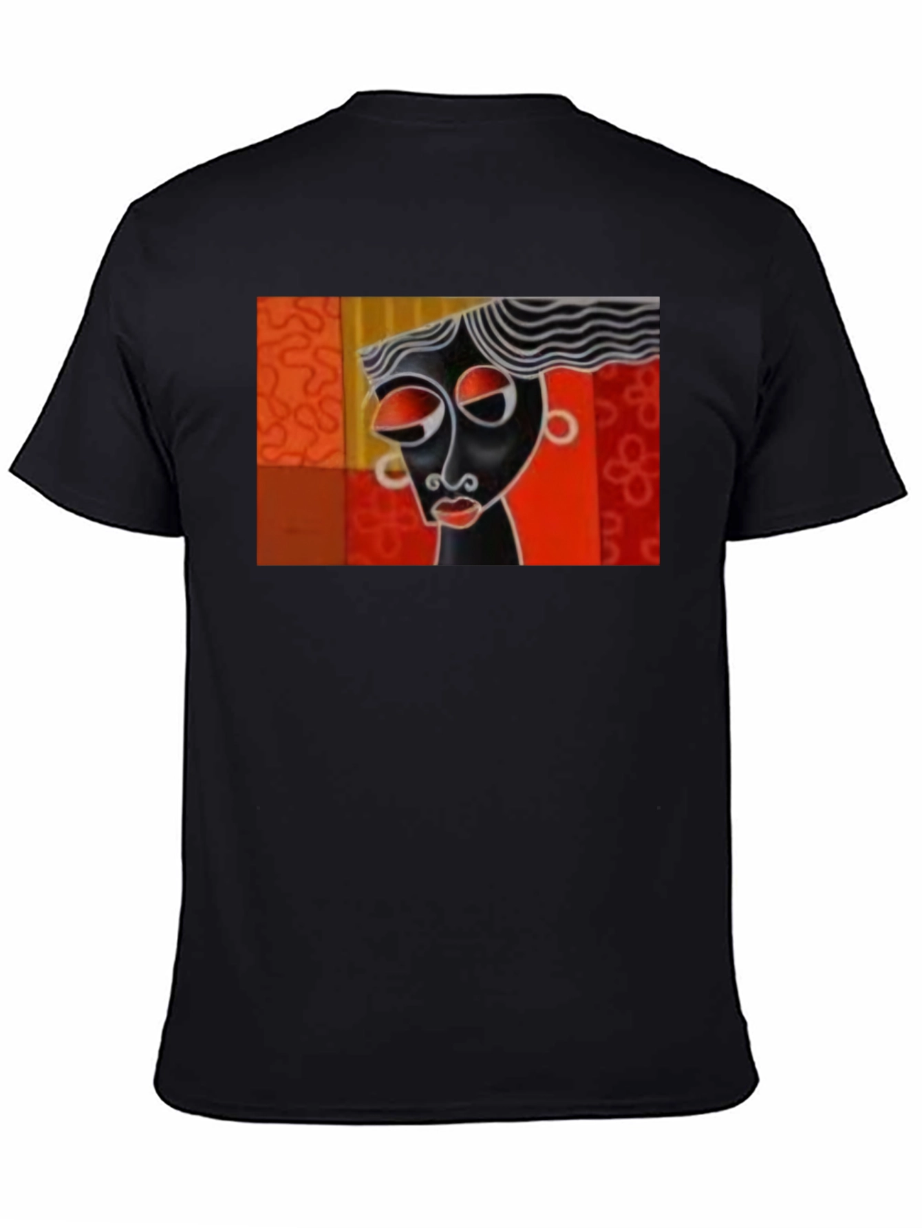 Abstract Art Graphic Tee - Black