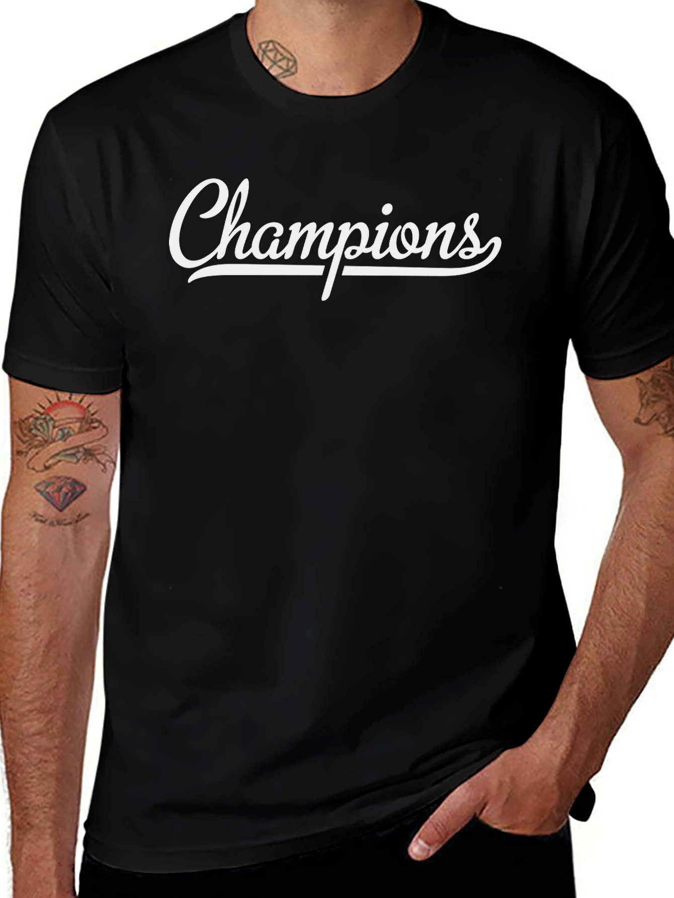 Champions Graphic Tee - Stylish Cotton T-Shirt