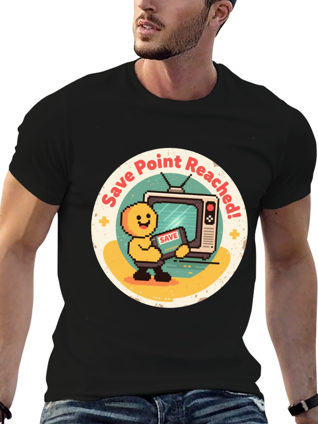 Save Point Reached Black T-Shirt