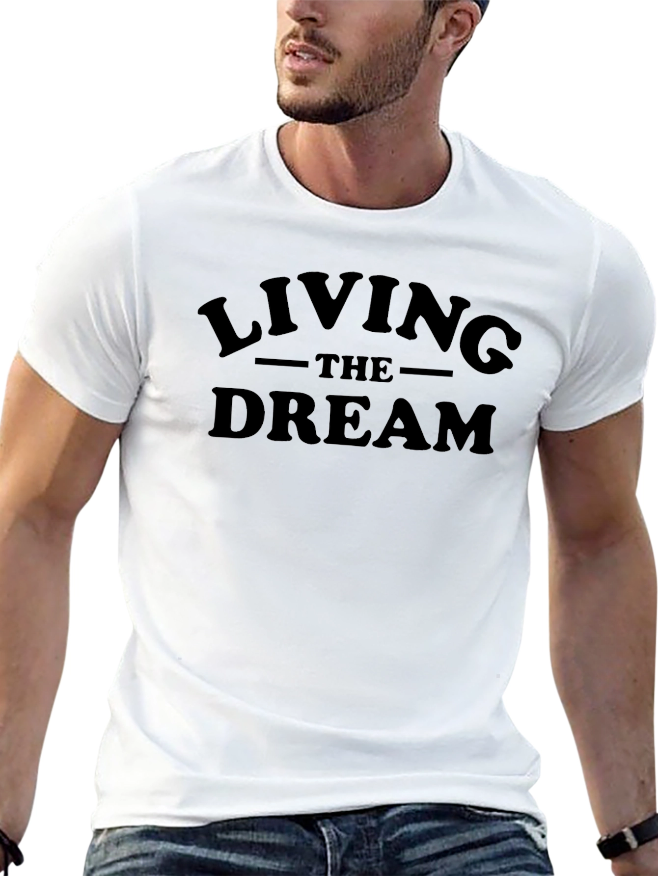 Living The Dream T-Shirt - Classic Crew Neck Tee