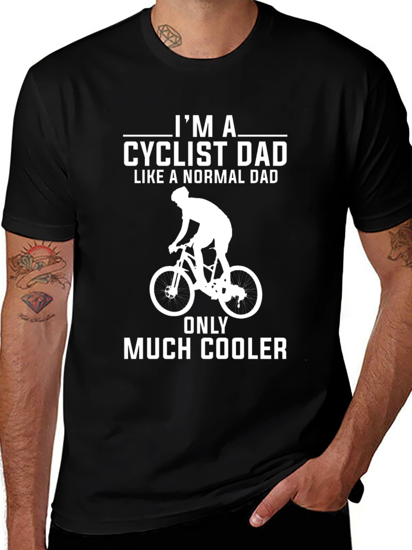 Cyclist Dad T-Shirt - Cool Dad Tee