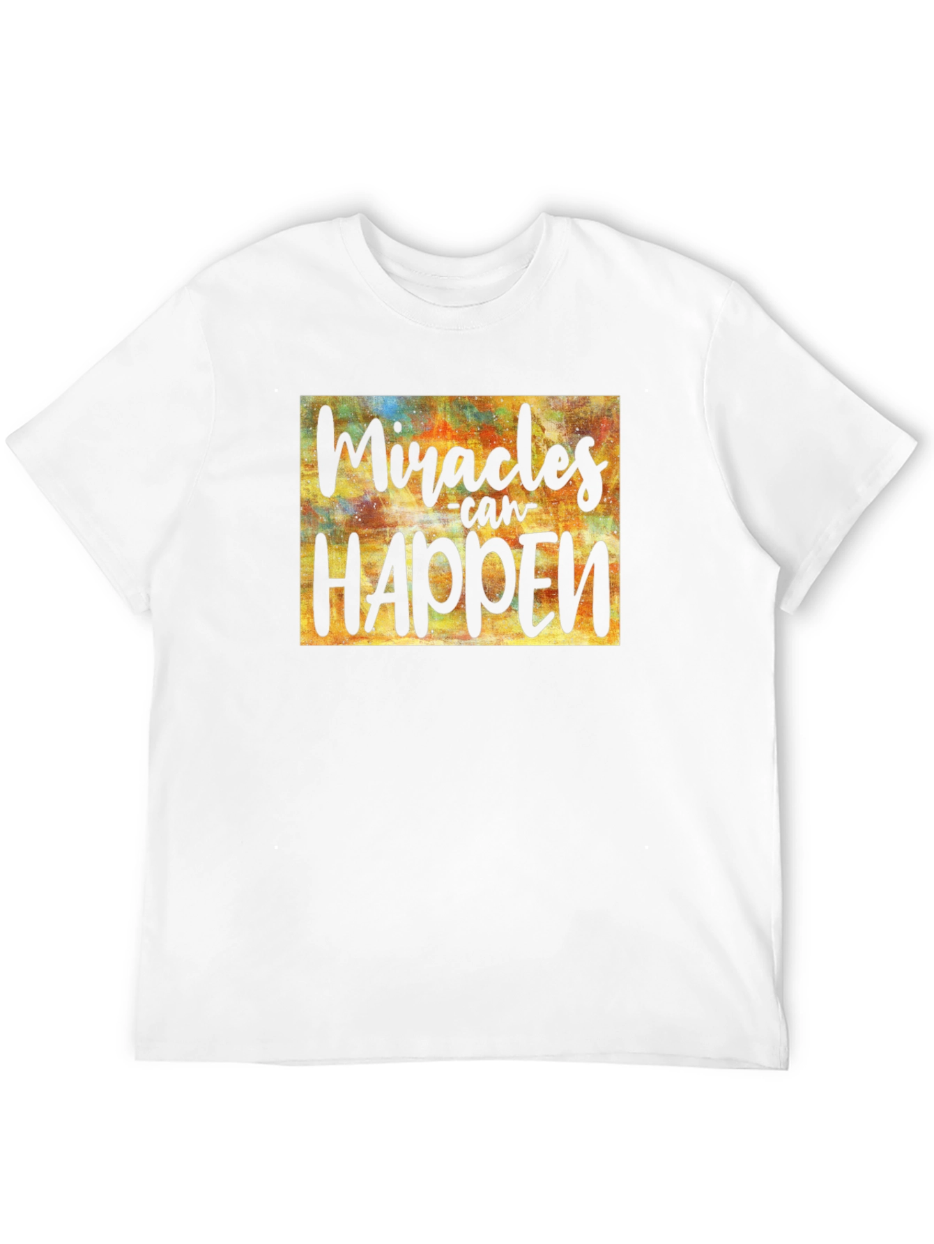 Miracles Can Happen Graphic Tee - Inspirational Black T-Shirt