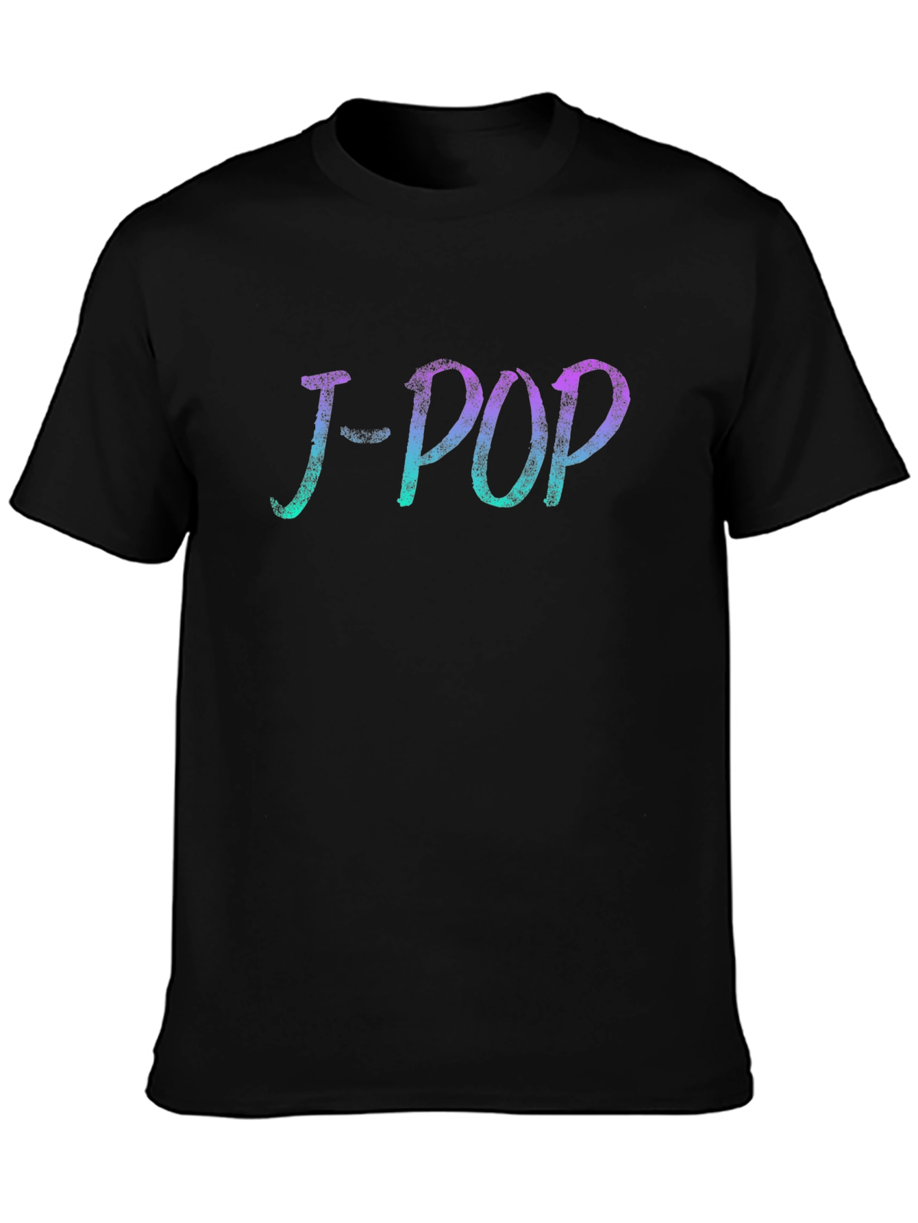 J-Pop Graphic Print Black T-Shirt