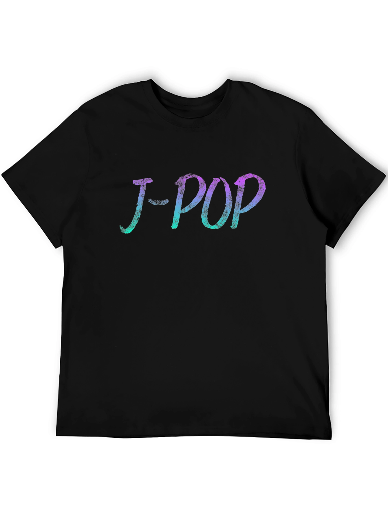 J-Pop Graphic Print Black T-Shirt