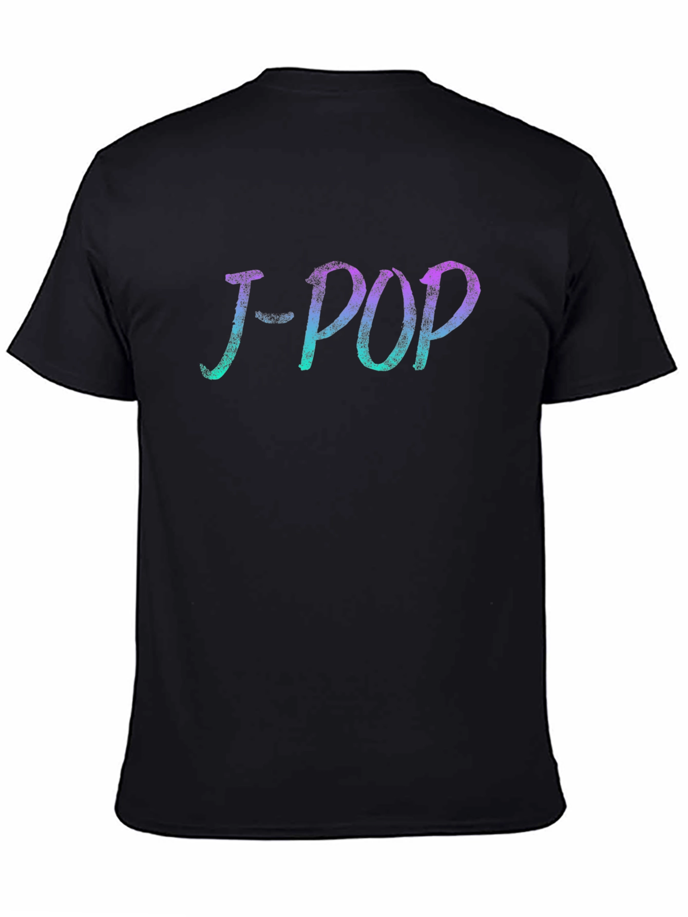 J-Pop Graphic Print Black T-Shirt