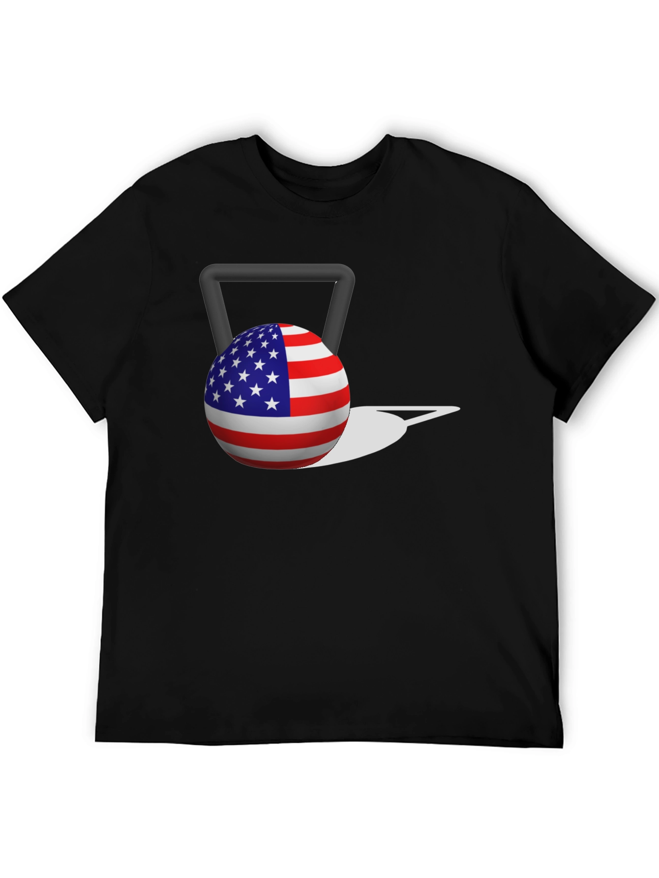 American Flag Kettlebell Patriotic T-Shirt