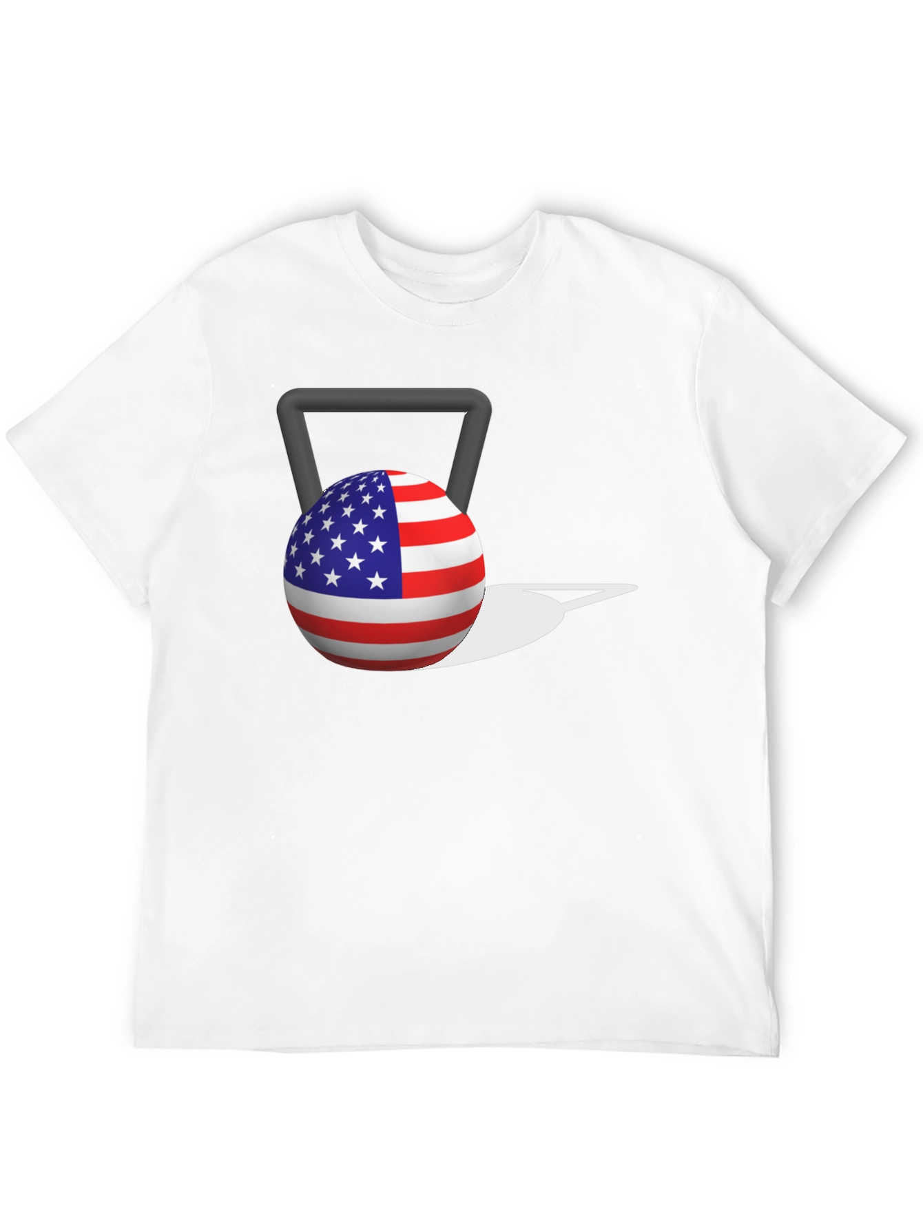 American Flag Kettlebell Patriotic T-Shirt