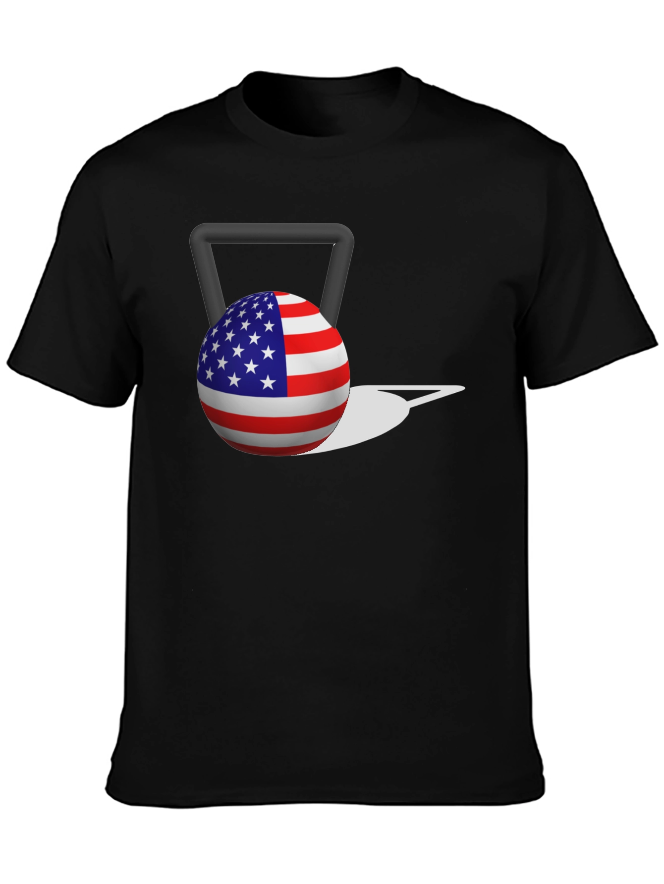 American Flag Kettlebell Patriotic T-Shirt