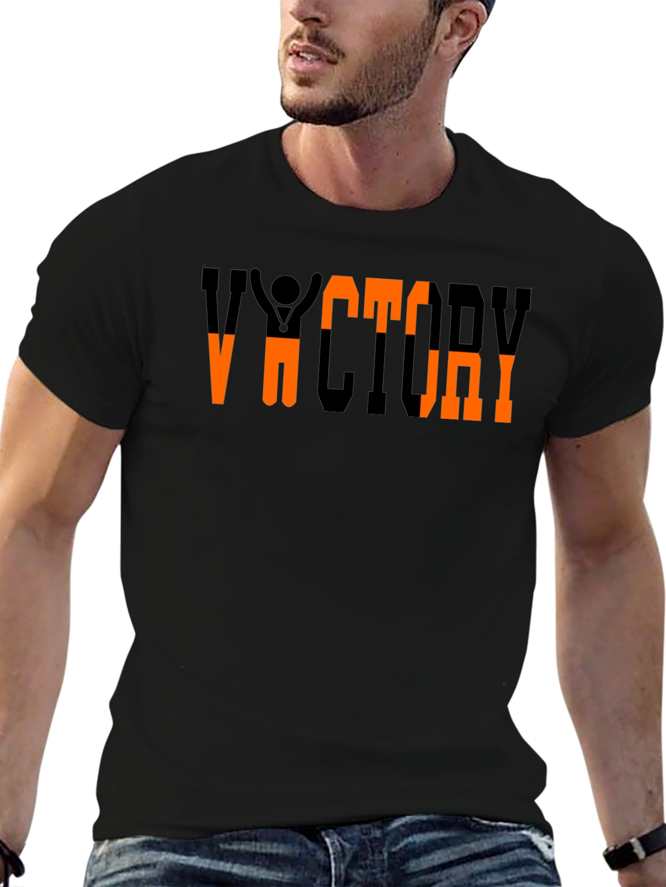Victory Graphic Tee - Black Cotton Blend